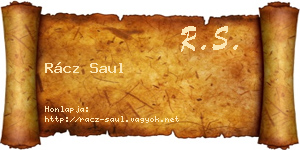 Rácz Saul névjegykártya